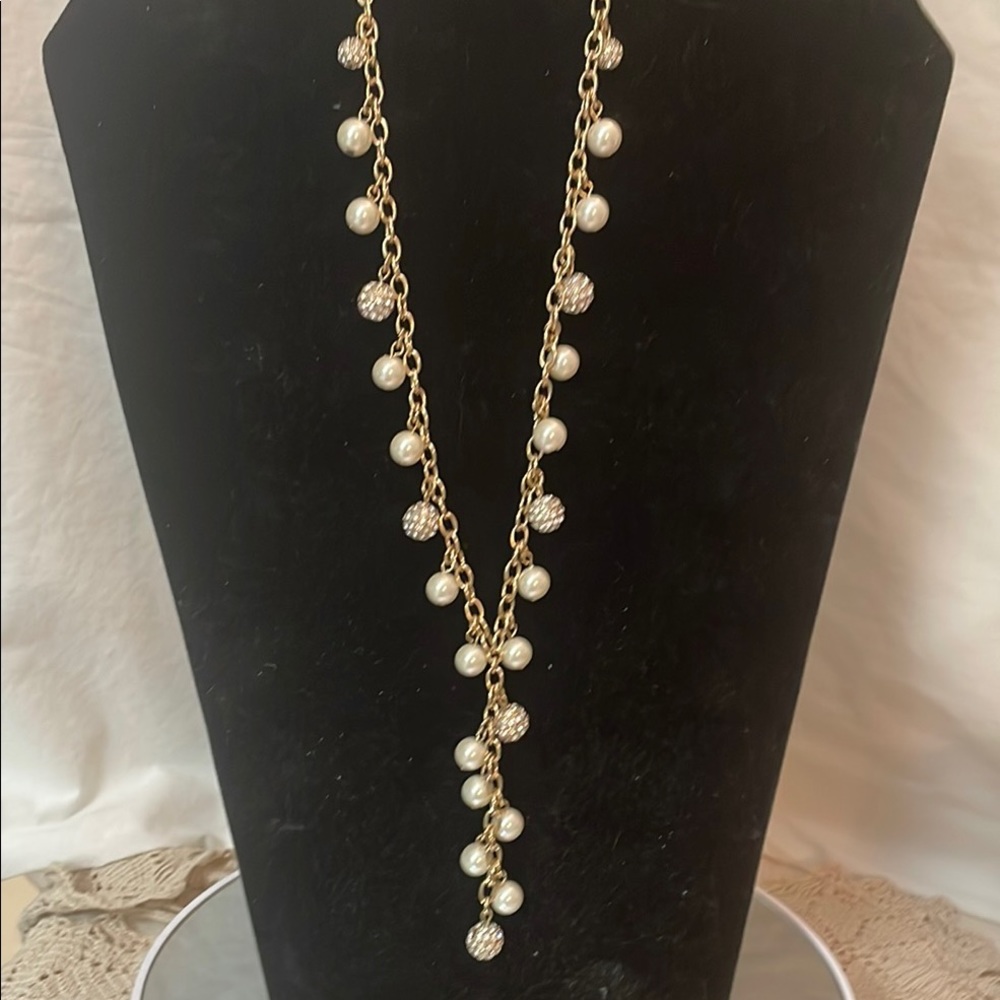 Elegant Gold Pearl Necklace by: charter club